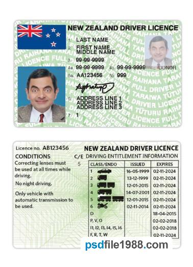 New Zealand Driving License Version 3